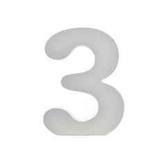 Wooden Standing Letters and Numbers, 4-3/4-inch, White