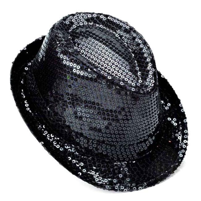 Party Top Hat with Sequins, 11-inch