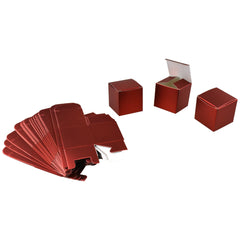 Cube Metallic Paper Gift Favor Boxes, 2-Inch, 24-Count