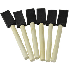 Sponge Brush Set, 6-Inch, 6-Count