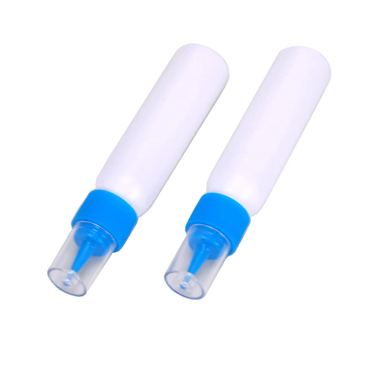 Glue Bottle Writer with Blue Lid, 4-inch, 2-piece, White