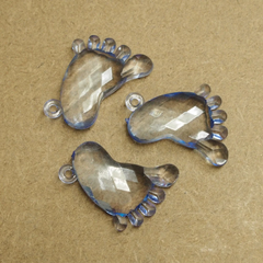 Acrylic Baby Foot Charm, 1-1/2-inch