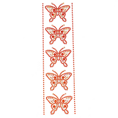 Self Adhesive Butterfly Rhinestone Stickers, 5-Count