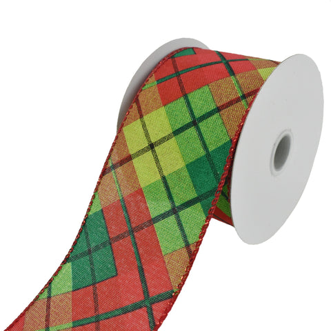 Christmas Sally Print Plaid Wired Ribbon, 2-1/2-Inch, 10-Yard