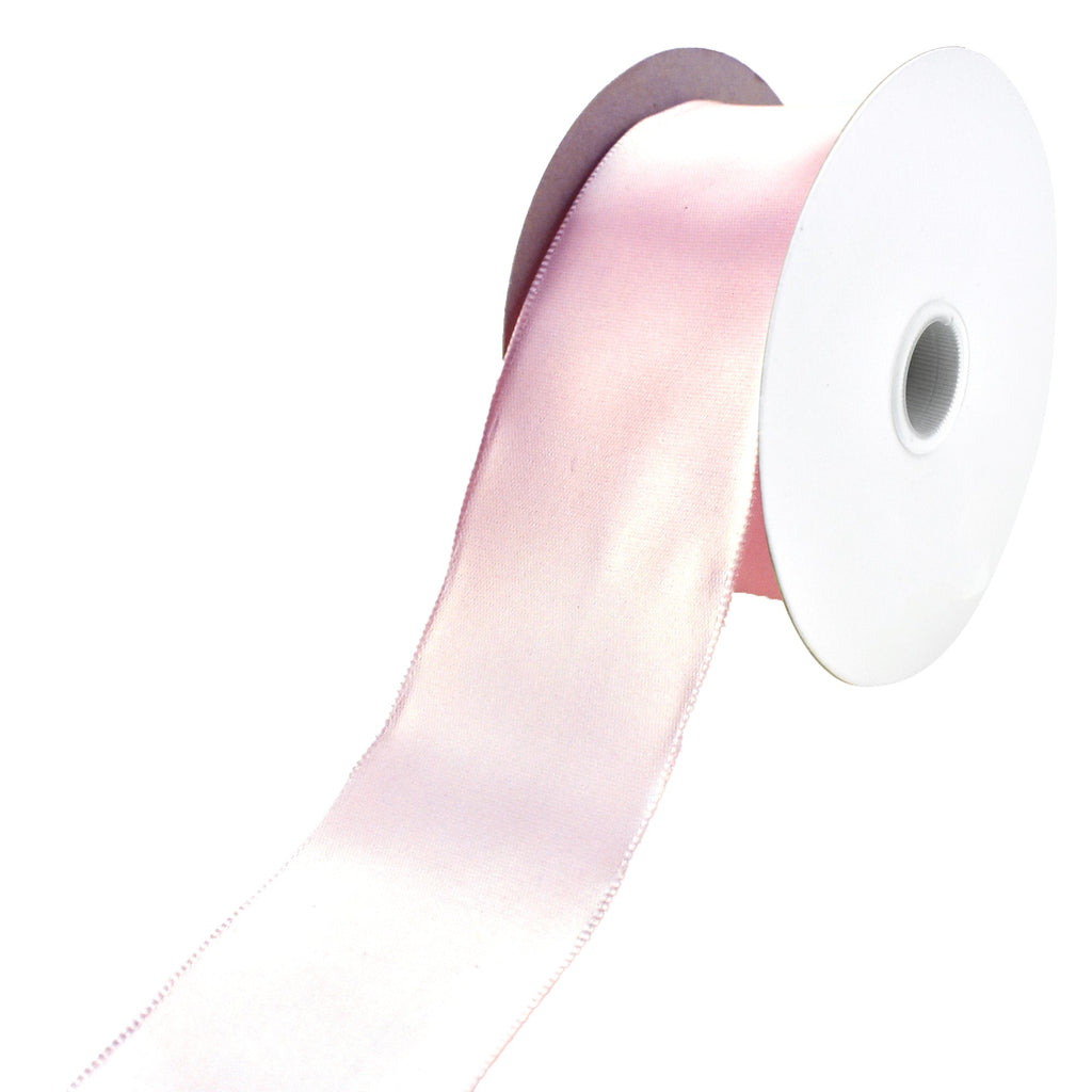 Soft Single Faced Satin Wired Ribbon, 1-1/2-Inch, 10-Yard - Light Pink