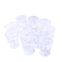 Clear Plastic Dessert Glasses, 3-1/4-Inch, 12-Count