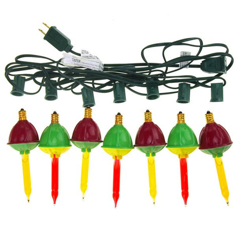 Plastic Bubble Lights Christmas Decor, Multi-Color, 16-Feet