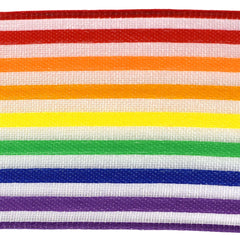 Sheer Organza Woven Rainbow Stripes Ribbon, 1-1/2-inch, 10-yard