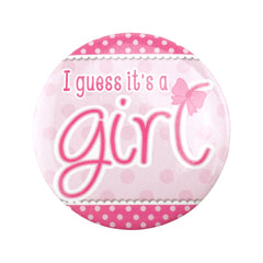 Gender Reveal Buttons Party Favors, 1-3/4-Inch, 12-Count