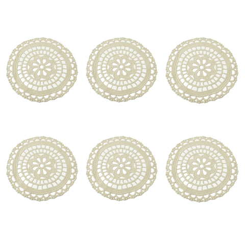 Cotton Lace Circle Doilies, 5-Inch, 6-Count