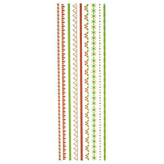 Christmas Border Strip Stickers, 11-1/2-Inch, 9-Piece