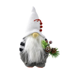 Christmas Gnomes Plaid Flannel Plush Ornaments, 7-Inch, 3-Piece