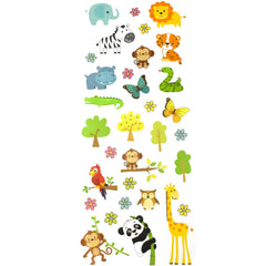 Baby Animals Paper Craft Sticker Sheet, 1-1/2-Inch, 55-Piece