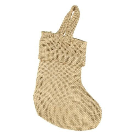 Natural Burlap Plain Christmas Stockings