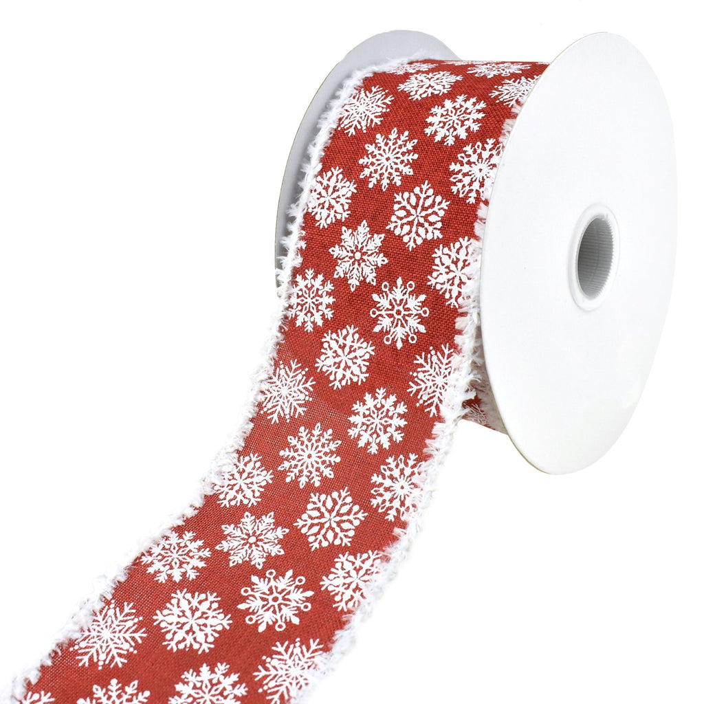 Christmas Winter Snowflakes and Snowy Wired Edge Ribbon, 2-1/2-Inch, 10-Yard