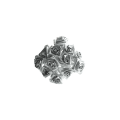 Rose Bouquet Spray, 4-Inch, 12 Count - Silver