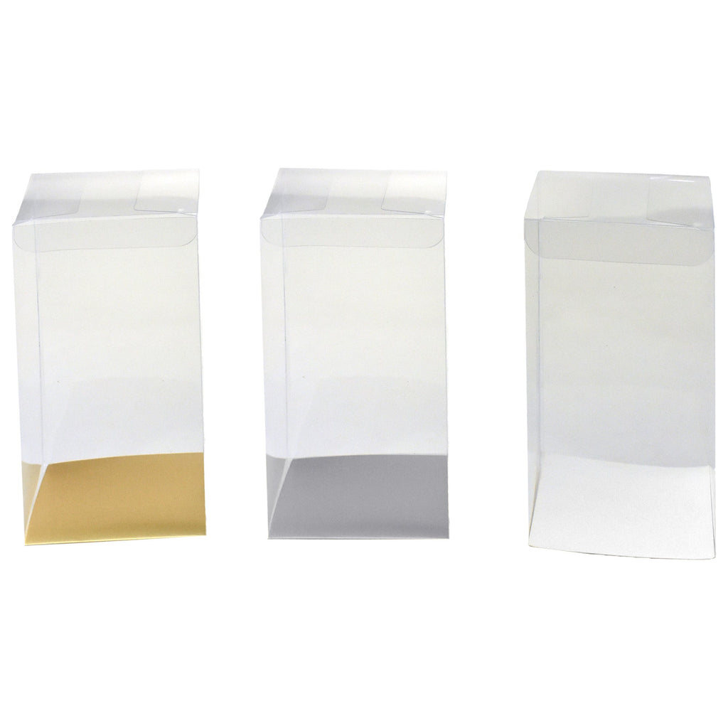 PVC Gift Box, 3-Inch x 3-Inch x 5-1/2-Inch, 12-Count