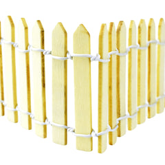 DIY Craft Wood Picket Fence with Wire, 35-1/2-Inch - Natural
