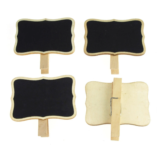 Wooden Bracket Clothespins, 3-inch, 4-count