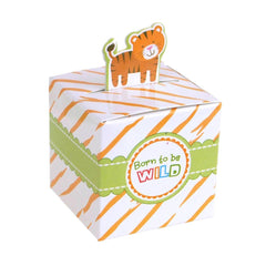 Safari Animal Baby Shower Favor Boxes, 2-inch, 12-count