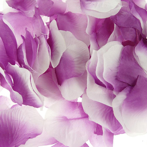 Two Tone Faux Rose Petals Table Confetti, 400-Piece, Purple