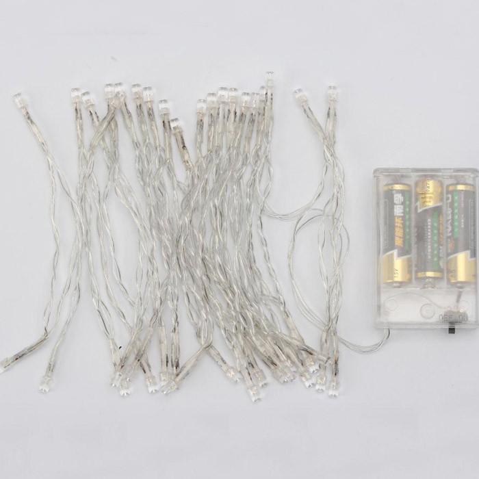 LED String Lights Battery Operated, White, 12-feet, 30 LED