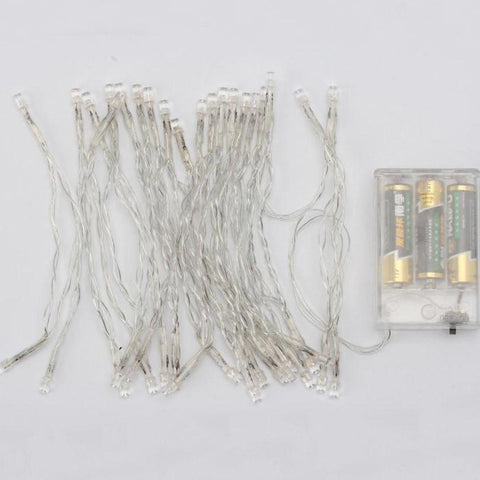 LED String Lights Battery Operated, White, 12-feet, 30 LED