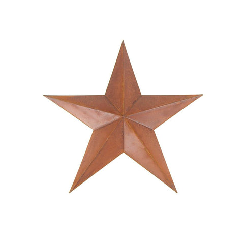 Metal Hanging Rusty Star Christmas Decor, 12-Inch