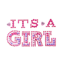 Baby Shower 'It's a Girl/Boy' Rhinestone Stickers, 6-1/4-Inch, 5-Piece