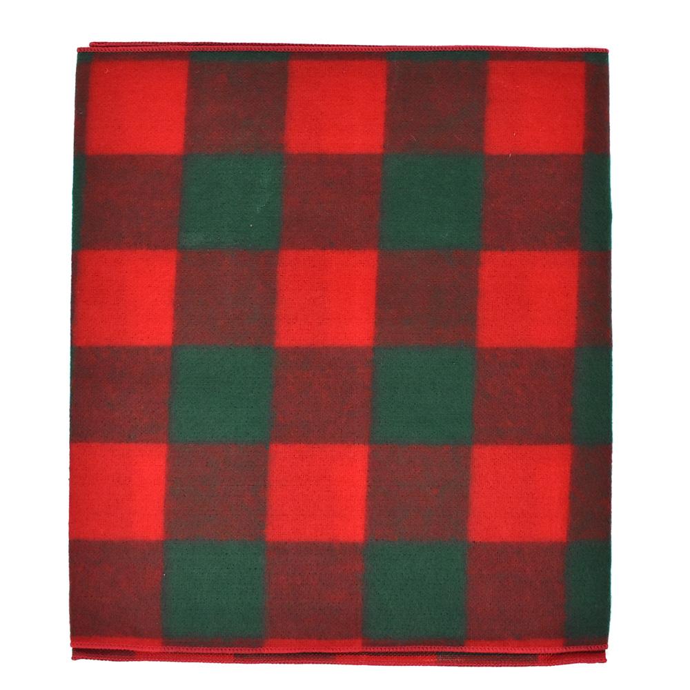 Felt Large Square Checkered Christmas Holiday Table Runner, 14-Inch, 6-Feet, Red/Green