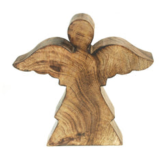 Christmas Flying Angel Wooden Stand, Natural
